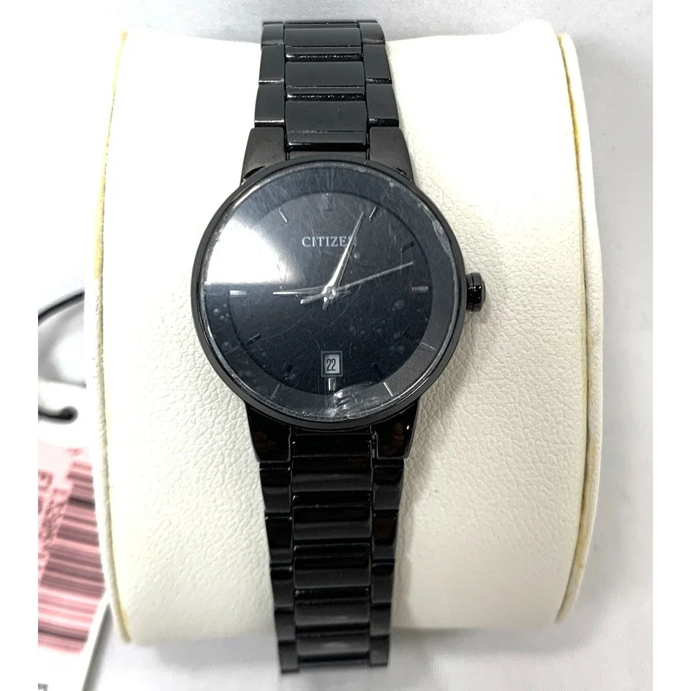 Citizen Quartz Watch Womens G011-S106877‎ Black Metal Bracelet Japan NEW BATTERY